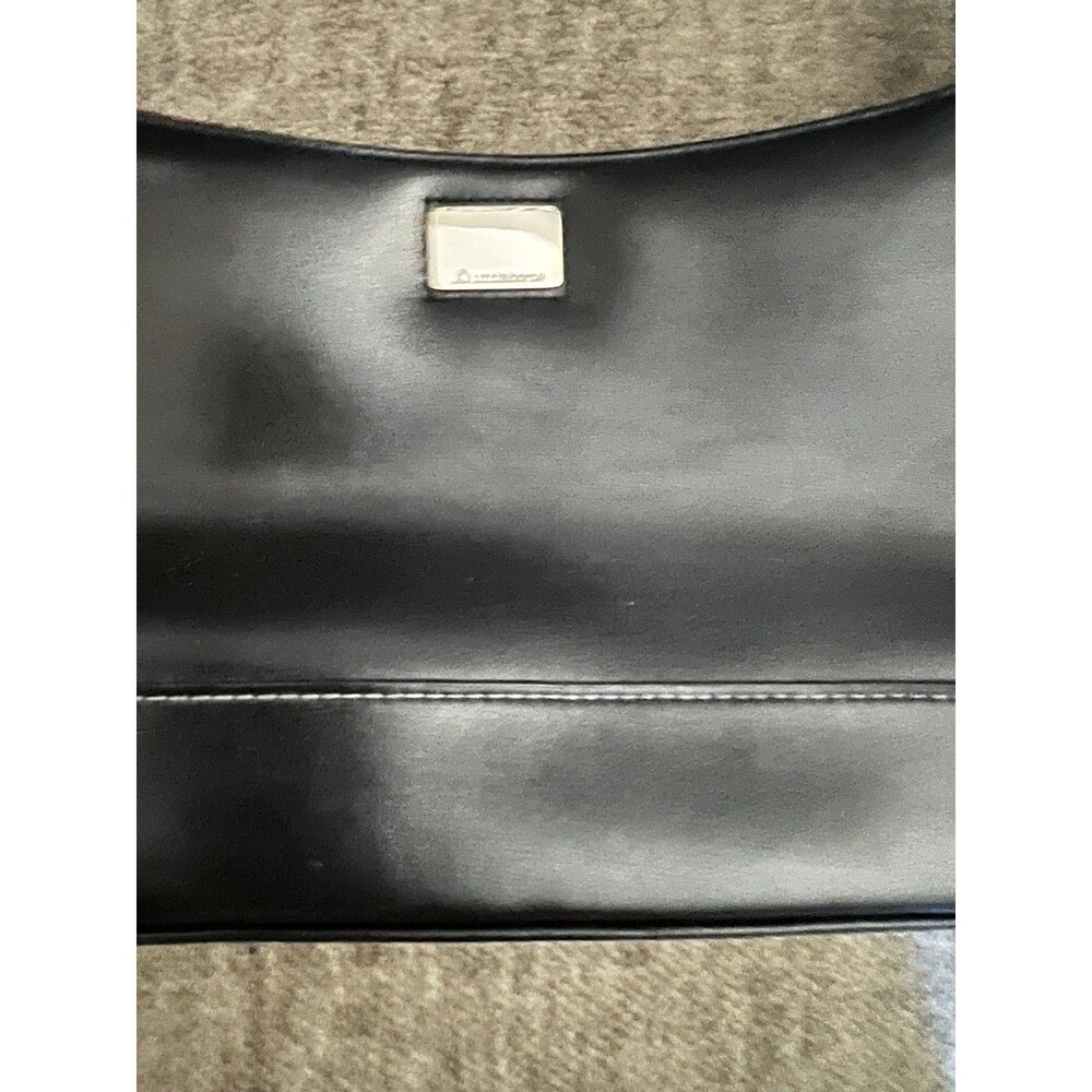 Vintage Liz Claiborne Black Baguette Shoulder Bag Y2K Minimalist Purse - Picture 4 of 12